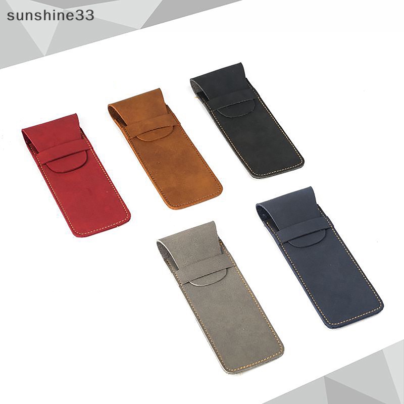 Túi Đựng Bút Mini Bằng Da Phong Cách Vintage Dành Cho Nam Nữ