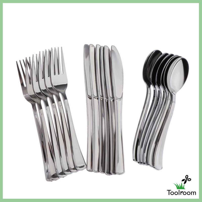 Bộ 18 Dụng Cụ Bàn Ăn, Muỗng, Nĩa Dùng Một Lần