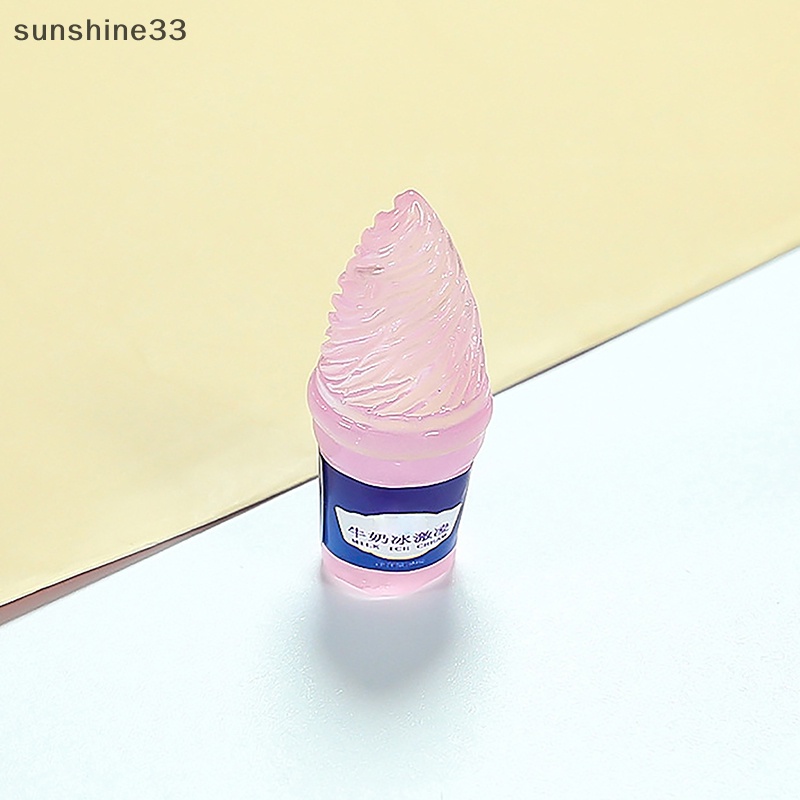 Bộ 5 Mô Hình Kem Hoạt Hình Mini Bằng Nhựa Resin Phát Sáng