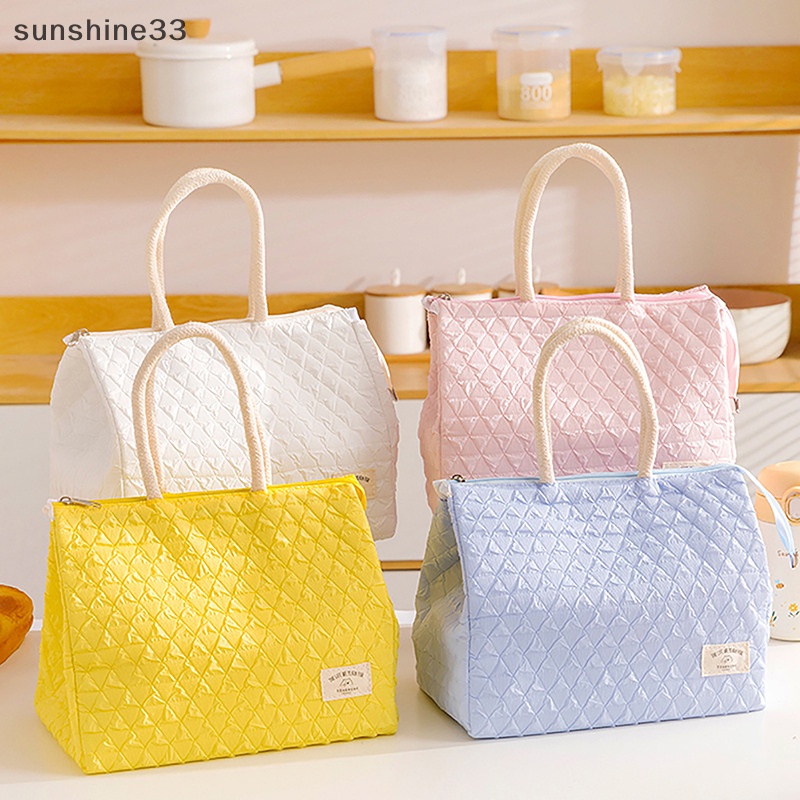 Túi Đựng Hộp Cơm Trưa Cách Nhiệt Chống Thấm Nước Sức Chứa Lớn Kiểu Dáng Đơn Giản Hợp Thời Trang