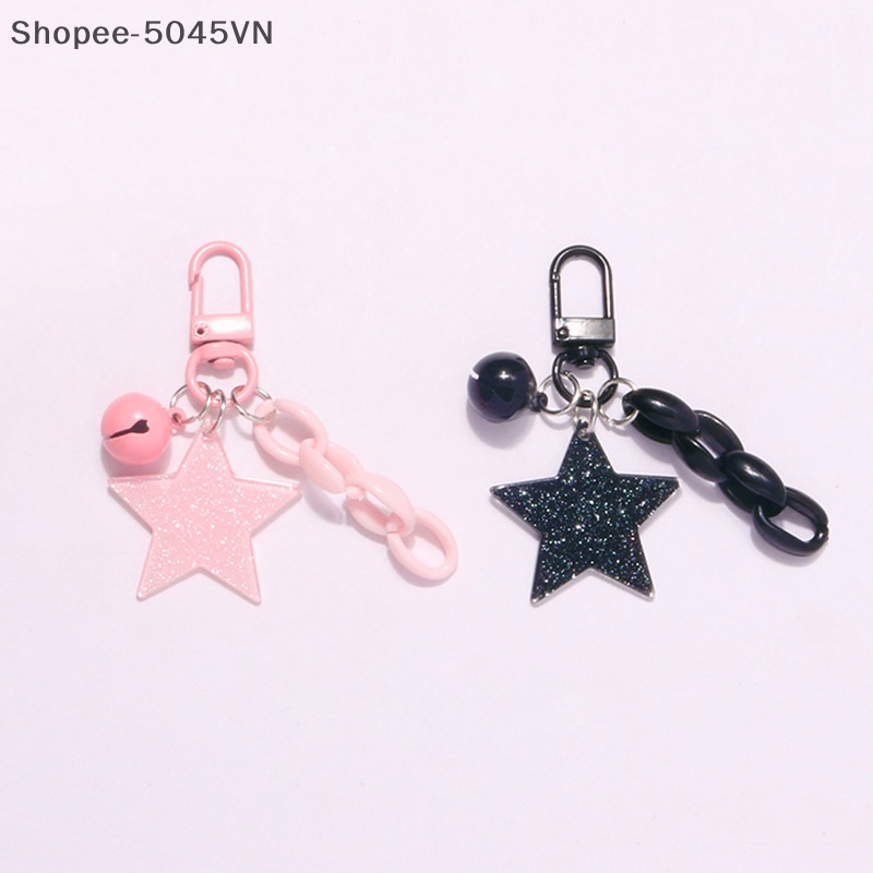 Móc Chìa Khóa / Dây Chuyền / Tai Nghe Bằng Acrylic Hình Ngôi Sao Lấp Lánh Sáng Tạo Thích Hợp Làm Quà Tặng Tình Bạn