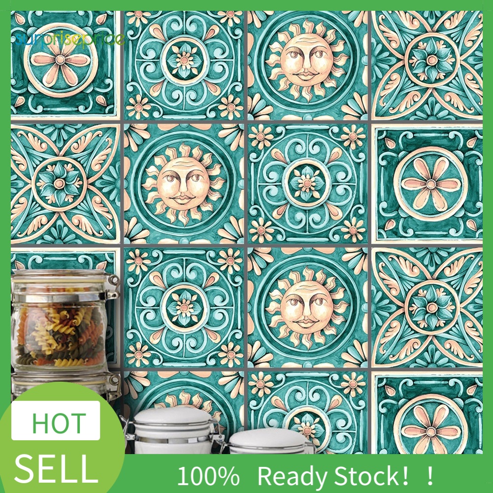 Bộ 10 Miếng Dán Sàn Nhà Chống Thấm Nước Phong Cách Ý Độc Đáo