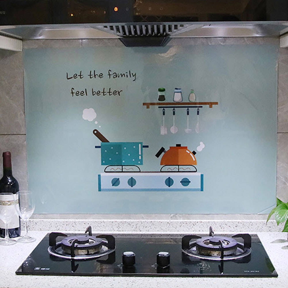 Miếng Dán Tường Giả Gạch Cách Nhiệt Chống Dầu Trang Trí Nhà Bếp