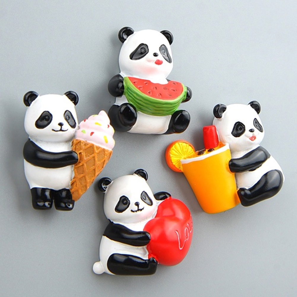 Miếng Dán Trang Trí Tủ Lạnh Hình Gấu Trúc Hoạt Hình Dễ Thương