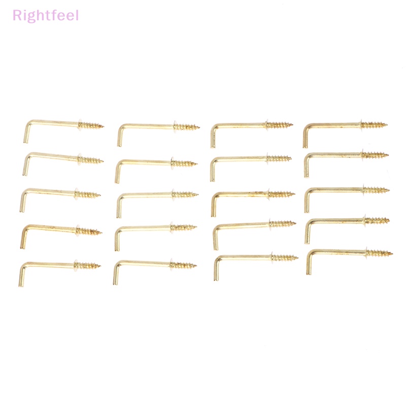 Set 20 Móc Treo Đồ Hình Chữ L 5 Kẹp Bằng Hợp Kim Thép Carbon Màu Vàng Mới