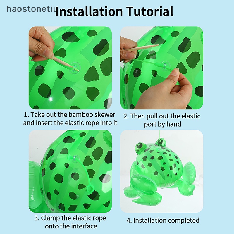 Đồ Chơi Bơm Hơi Hình Chú Ếch Xanh Dễ Thương Vui Nhộn Có Đèn Chớp Nháy DIY Cho Trẻ Em