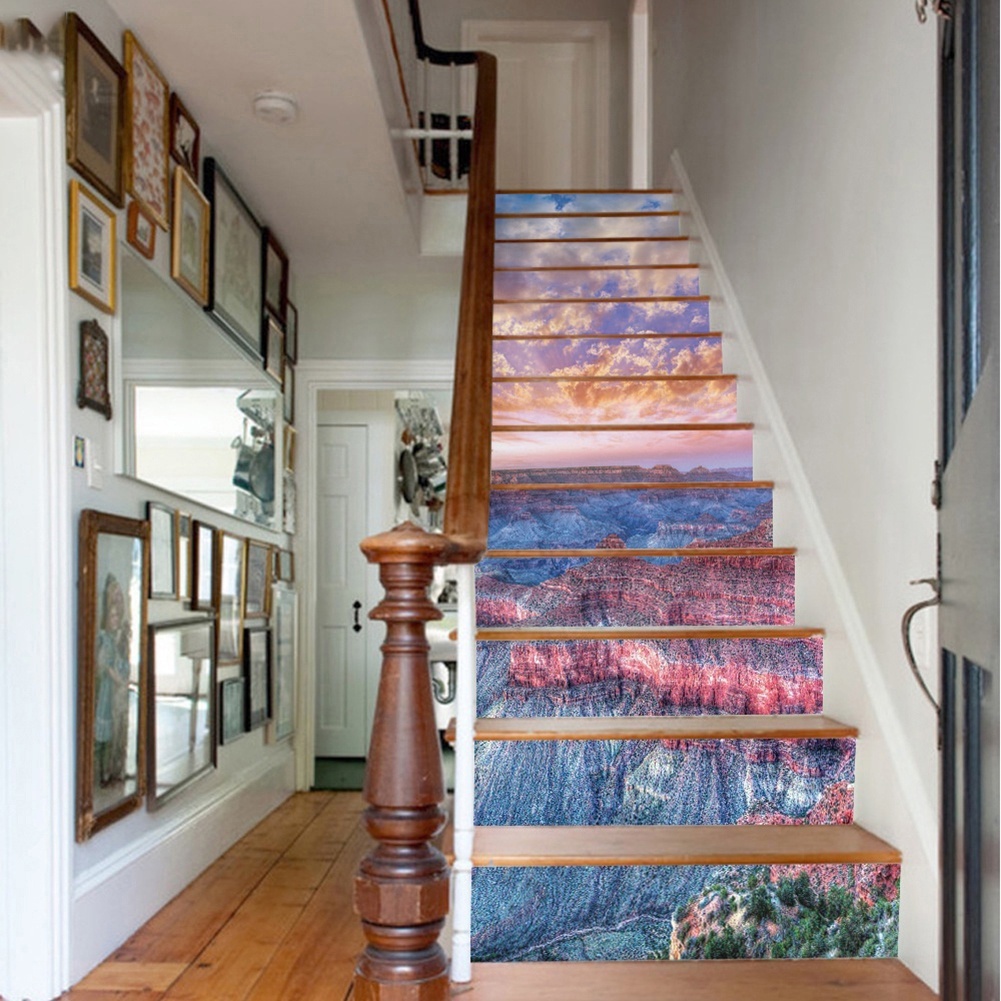 Set 13 Miếng Dán Chống Thấm Nước Trang Trí Cầu Thang DIY