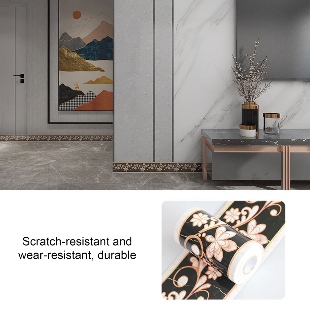 1 Cuộn Băng Keo Dán Khe Hở Sàn Tự Dính Bằng PVC Chống Thấm Nước Chống Trầy Trang Trí Nhà Cửa