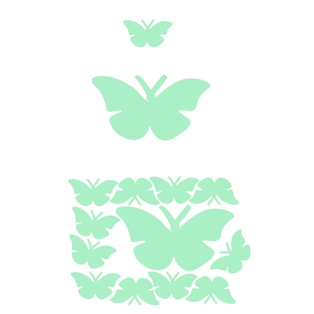 Set 12 Miếng Dán Tường Hình Bướm Dạ Quang Trang Trí Phòng Trẻ Em
