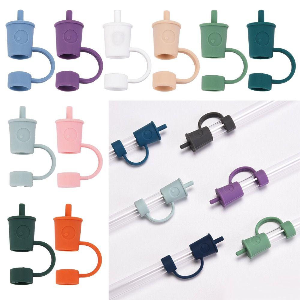 LONTIME Ống Hút Silicone Chống Văng Nước Có Thể Tái Sử Dụng Tiện Lợi