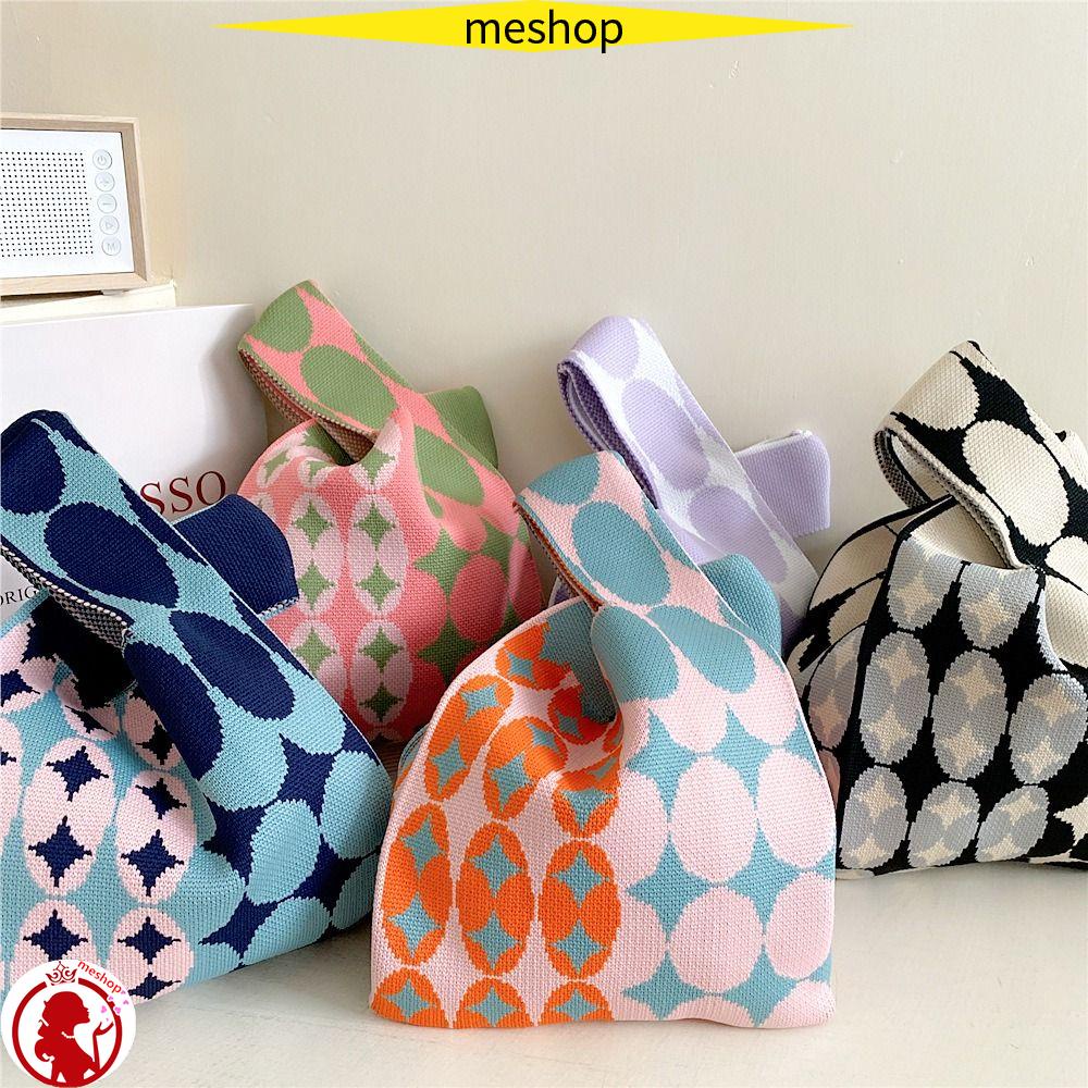 ME Túi Xách Đan Len Màu Sắc Thời Trang Cho Nữ