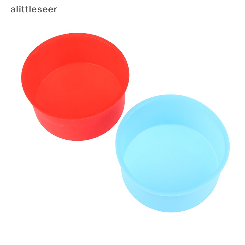 1 Khuôn Nướng Bánh Hình Tròn Mini Bằng Silicone Chống Dính Kích Thước 4 Inch