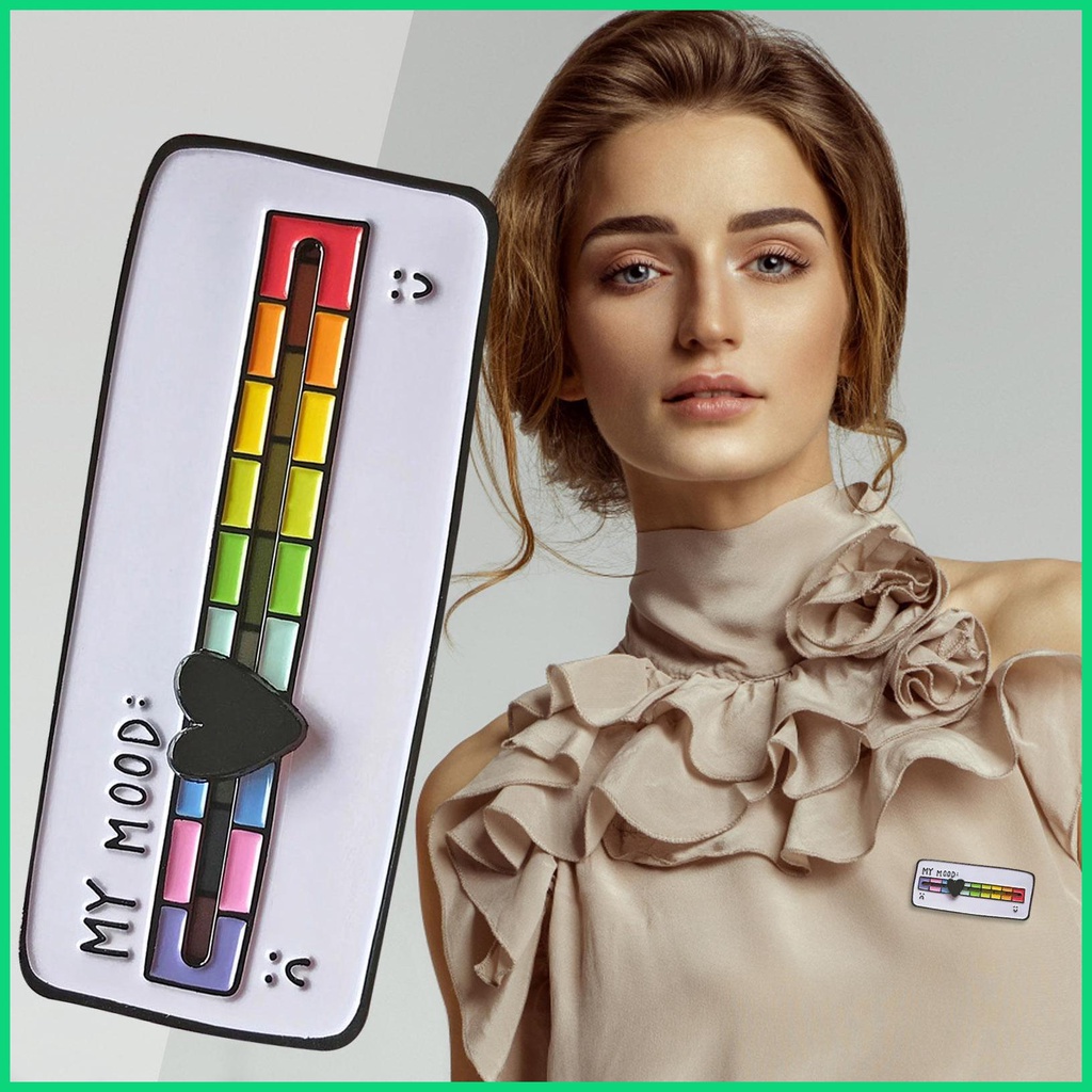 Ghim Cài Áo Hình Trái Tim Biểu Tượng Cảm Xúc Tâm Trạng Mới Cho jiwvn