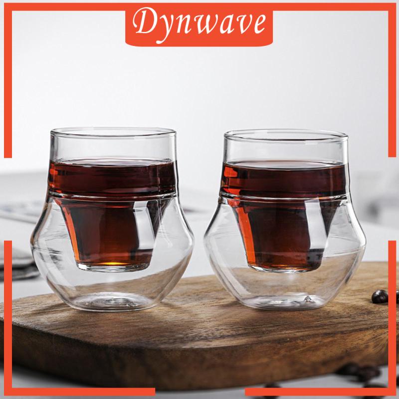 Cốc Uống Cà Phê Bằng Thủy Tinh Hai Lớp Trong Suốt Thiết Thực Cho Quán Bar