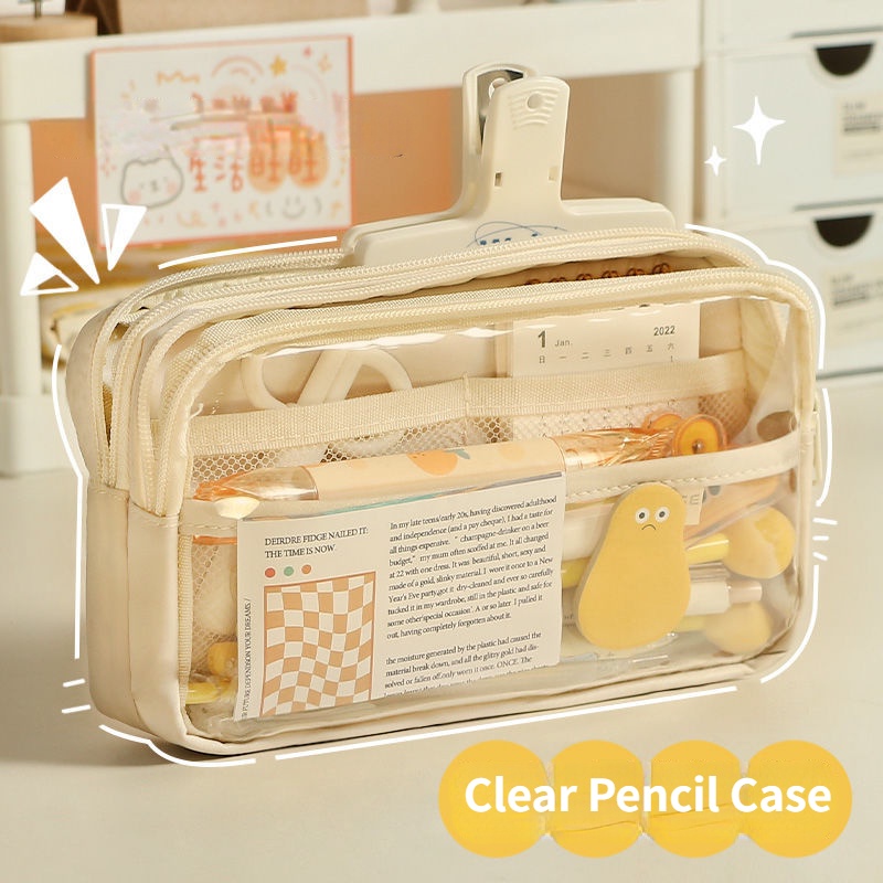 Túi Đựng Bút Trong Suốt Dành Cho Học Sinh Tiểu Học