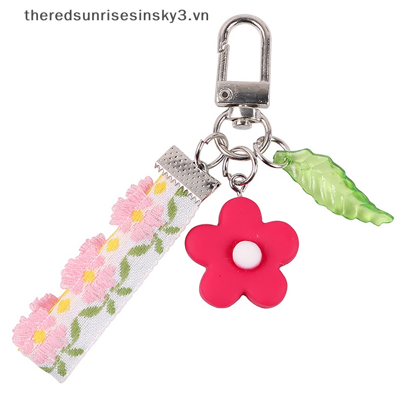 # # Móc Khóa Hình Hoa Hướng Dương / Lá Xanh Dễ Thương Thời Trang Trang Trí Ba Lô / Ô Tô