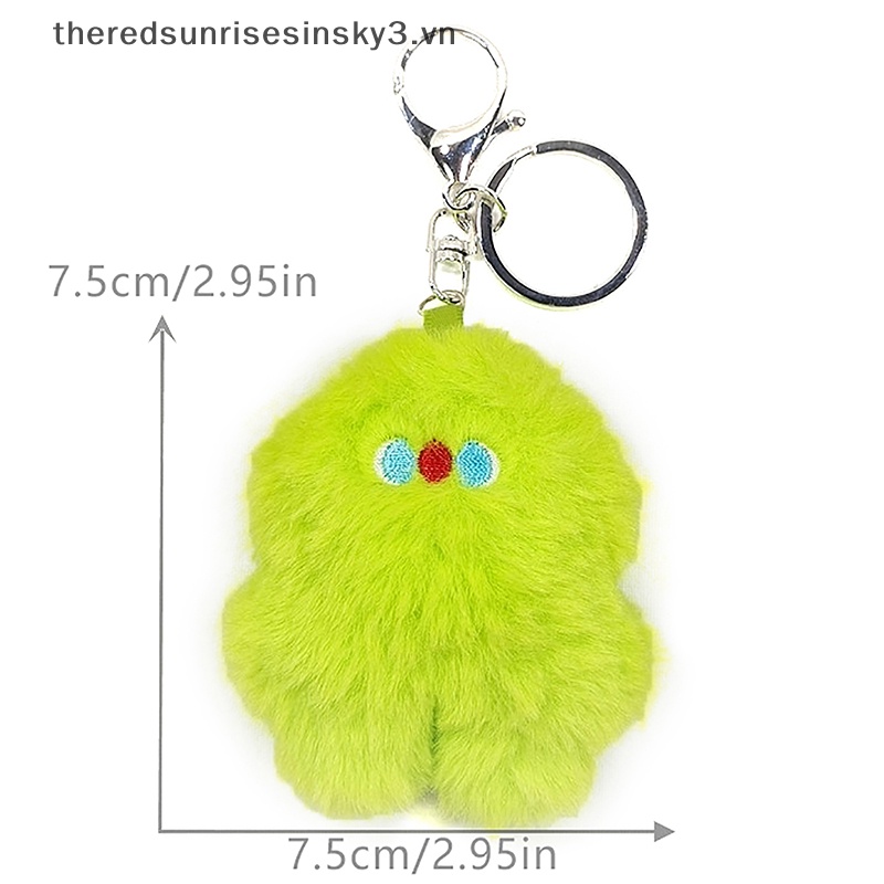 Móc Khóa Hình Quái Vật Hoạt Hình Nhồi Bông Màu Sắc Hợp Thời Trang