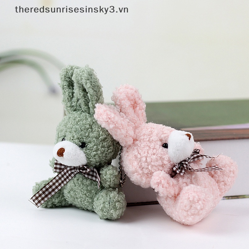 Thú Nhồi Bông Hình Chú Thỏ Mềm Mại 11Cm Treo Ba Lô / Móc Khóa Cho Bé