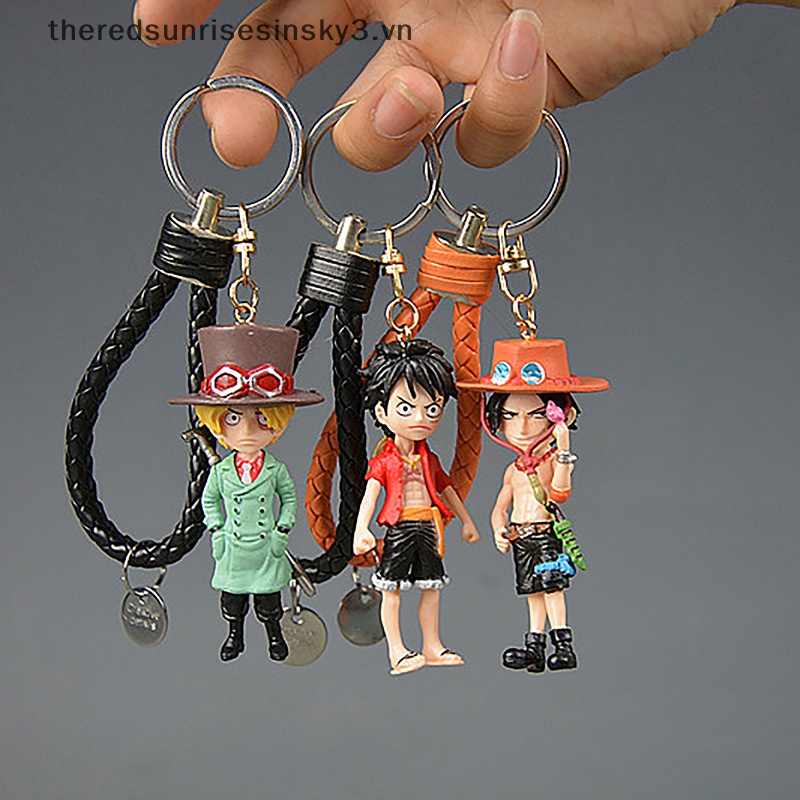 1 Móc Khóa Nhân Vật Anime One piece Luffy Nami Chopper