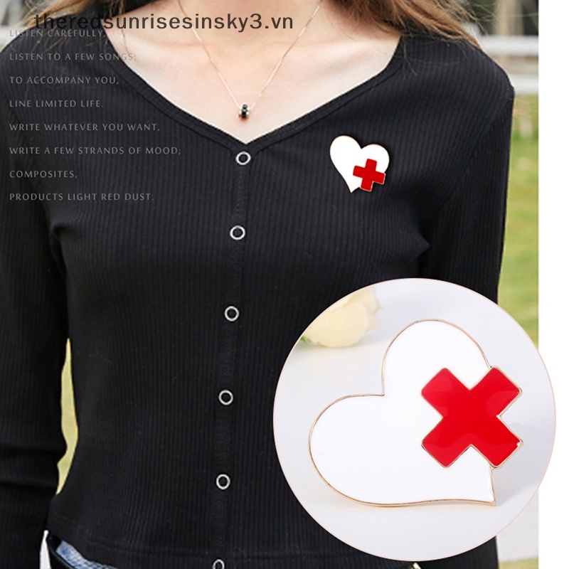 Ghim Cài Áo Tráng Men Hình Nhịp Tim Thời Trang Dùng Làm Quà Tặng Cho Bác Sĩ / Y Tá