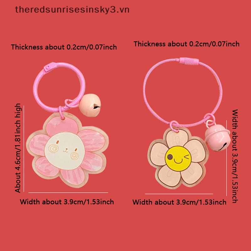 # # Móc Khóa Acrylic Hình Hoa Hướng Dương Hoạt Hình Màu Kẹo Trang Trí Túi Xách / Móc Khóa Xe Hơi DIY