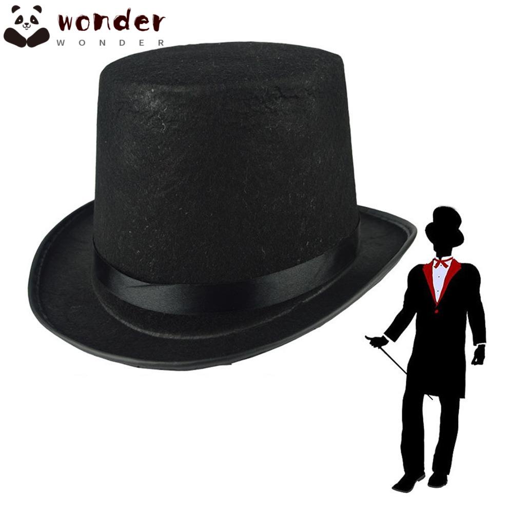 WONDER Mũ Vải Đen Có Thể Gấp Lại Hóa Trang Nhạc Jazz Cho Người Lớn Và Trẻ Em