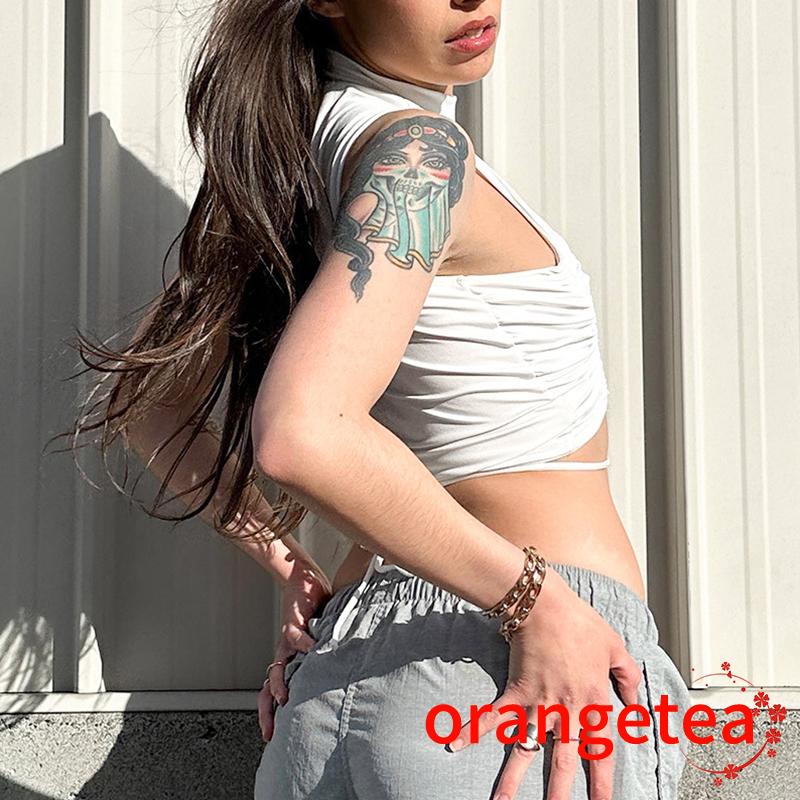 Áo Croptop Sát Nách Màu Trơn Dáng Ôm Thời Trang Mùa Hè Cho Nữ