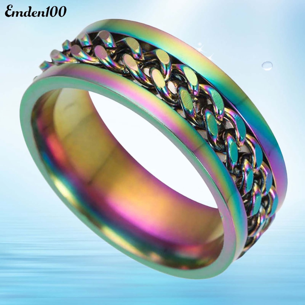 Nhẫn Dây Xích Xoay Được Dùng Làm Quà Tặng Cho Nam