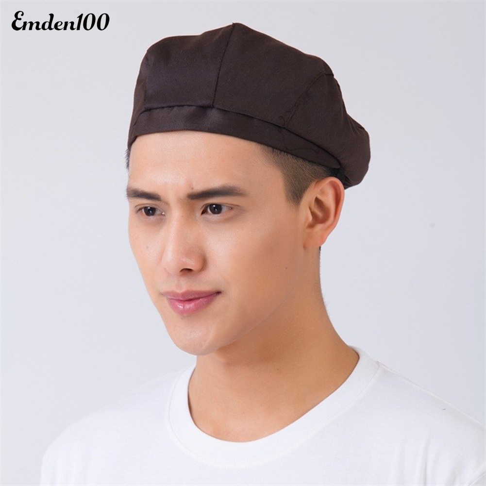 [EMDEN] Mũ Beret Họa Tiết Hình Học Vành Ngắn Màu Sắc Tinh Khiết Phong Cách Unisex Dành Cho Làm Bánh Ngọt