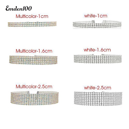 [EMDEN] Vòng Cổ Choker Ngắn Đính Kim Cương Giả Lấp Lánh Thời Trang Cho Nữ