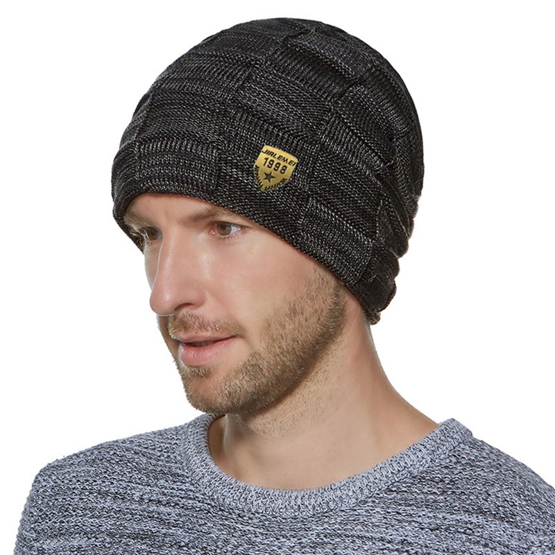 Mũ Len Beanie Dệt Kim Bảo Vệ Tai In Chữ Đơn Giản Thời Trang Mùa Đông Cho Nam Và Nữ