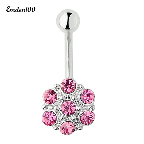 [EMDEN] Set 7 Khuyên Rốn Tròn Đính Kim Cương Giả Bảo Vệ Rốn Múa Belly Dance