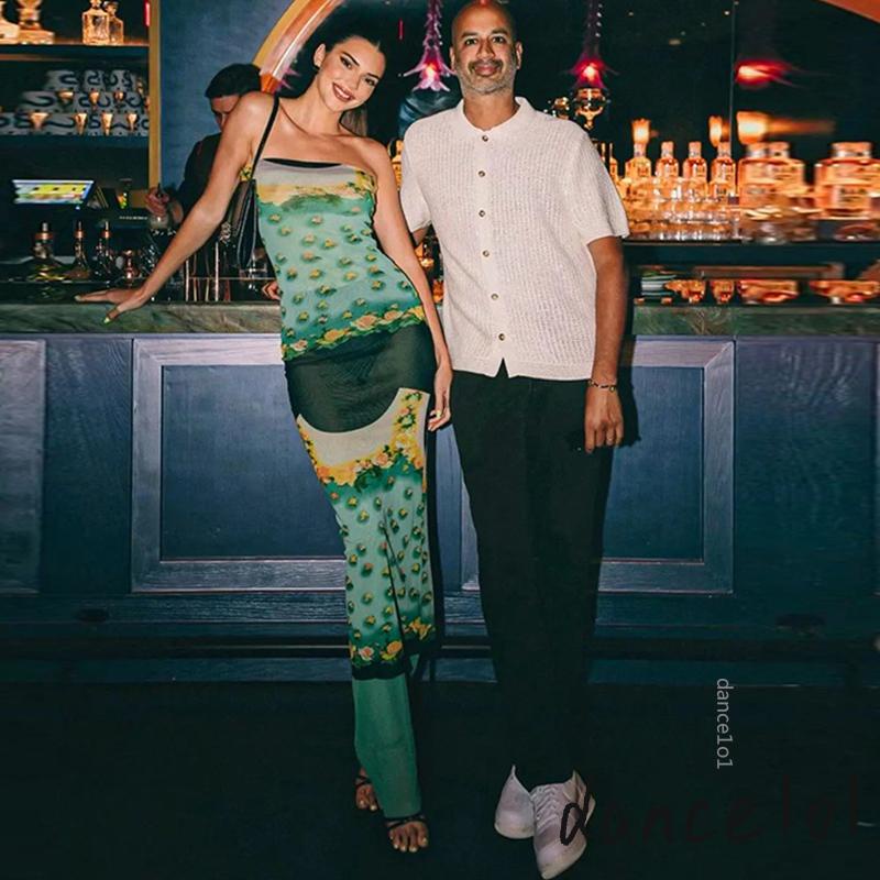 Đầm Dài Ôm Dáng Hở Vai In Họa Tiết Hoa Phong Cách Bohemian Thời Trang Mùa Hè Cho Nữ 1O1