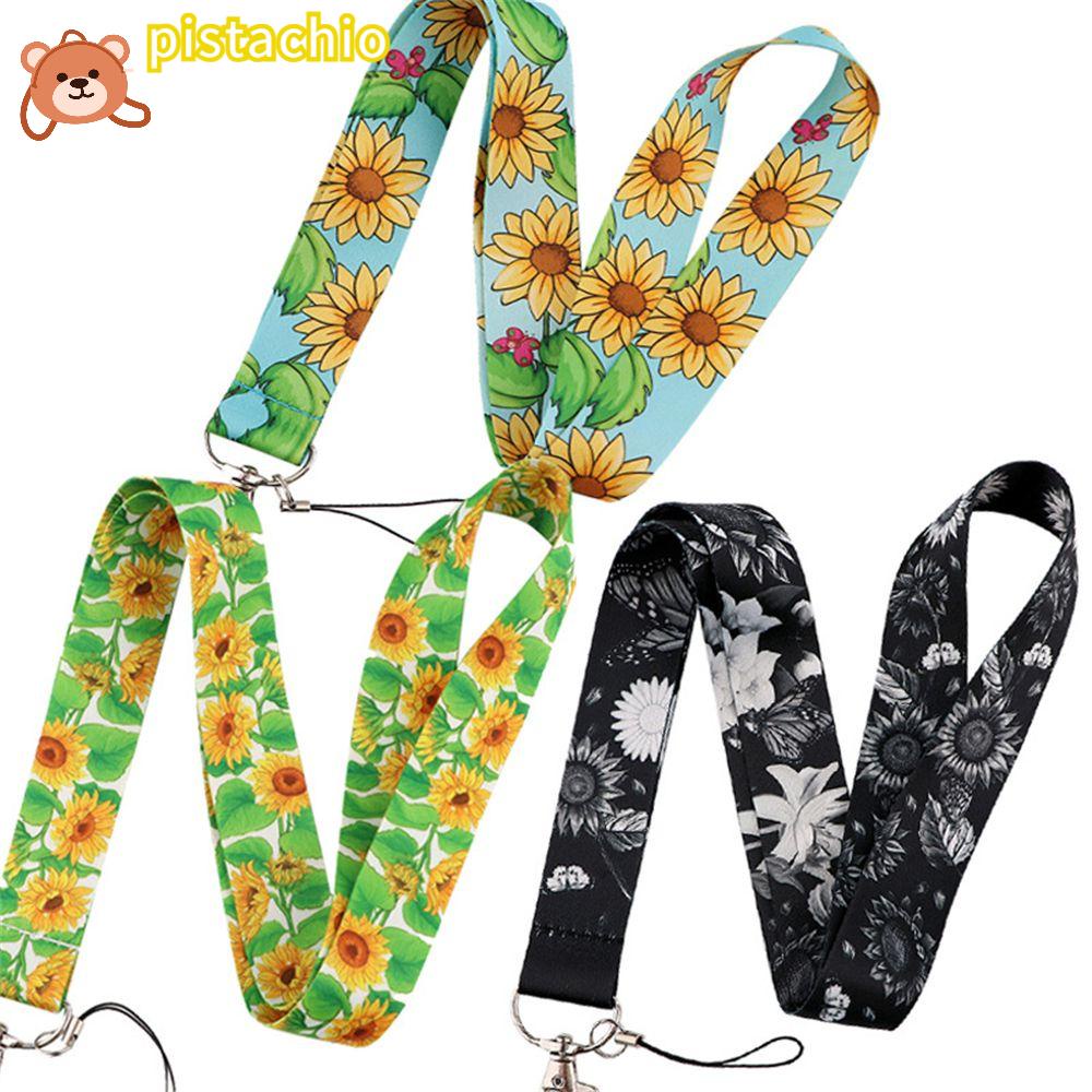 PISTA Dây Đeo Điện Thoại / ID Họa Tiết Hoa Hướng Dương Xinh Xắn Tiện Dụng