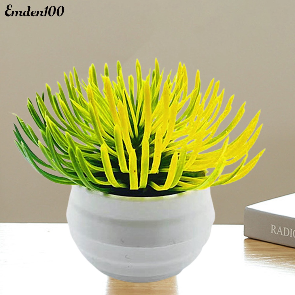 [EMDEN] Chậu Cây Bonsai Giả Bằng Nhựa Sống Động Tươi Tắn Để Bàn Làm Việc