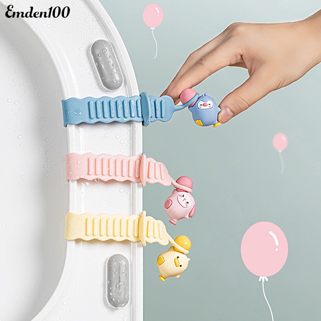 [EMDEN] Kẹp Nâng Nắp Bồn Cầu Cách Nhiệt Chống Rơi Vỡ Có Thể Điều Chỉnh Nhiều Bánh Răng