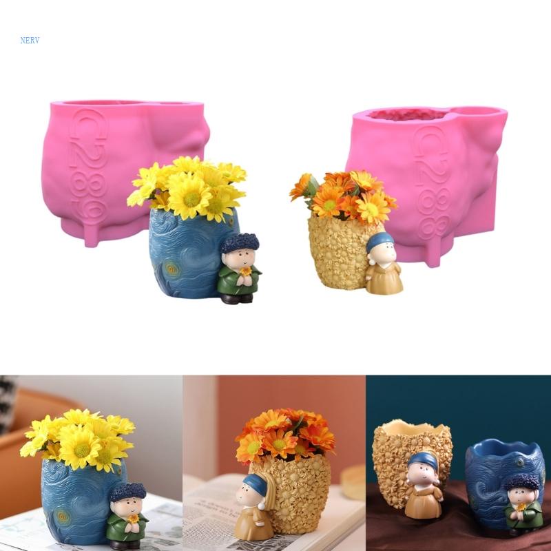 Khuôn Silicon Làm Chậu Hoa / Nến Giá Đỡ