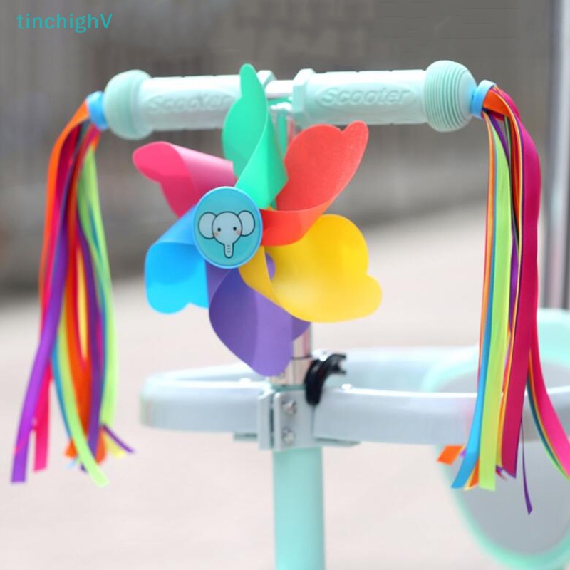 1 Cặp Dây Ruy Băng Tua Rua Gắn Tay Lái Xe Đạp Cho Trẻ Em