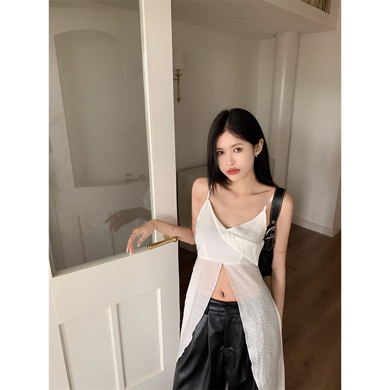 SUXI Áo Sát Nách Dáng Ôm Hở Lưng Quyến Rũ Thời Trang Cho Nữ