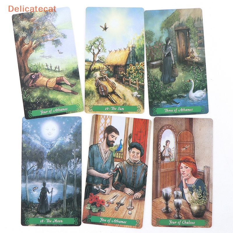 Bộ Bài Tarot Phân Tầng Trò Chơi Tiếng Anh Màu Xanh Lá