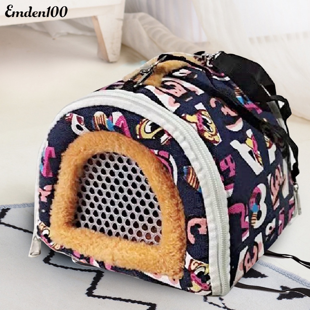 [EMDEN] Túi Địu Chuột Hamster Đi Du Lịch Thoáng Khí Nhỏ Gọn Có Dây Đeo Có Thể Tháo Rời