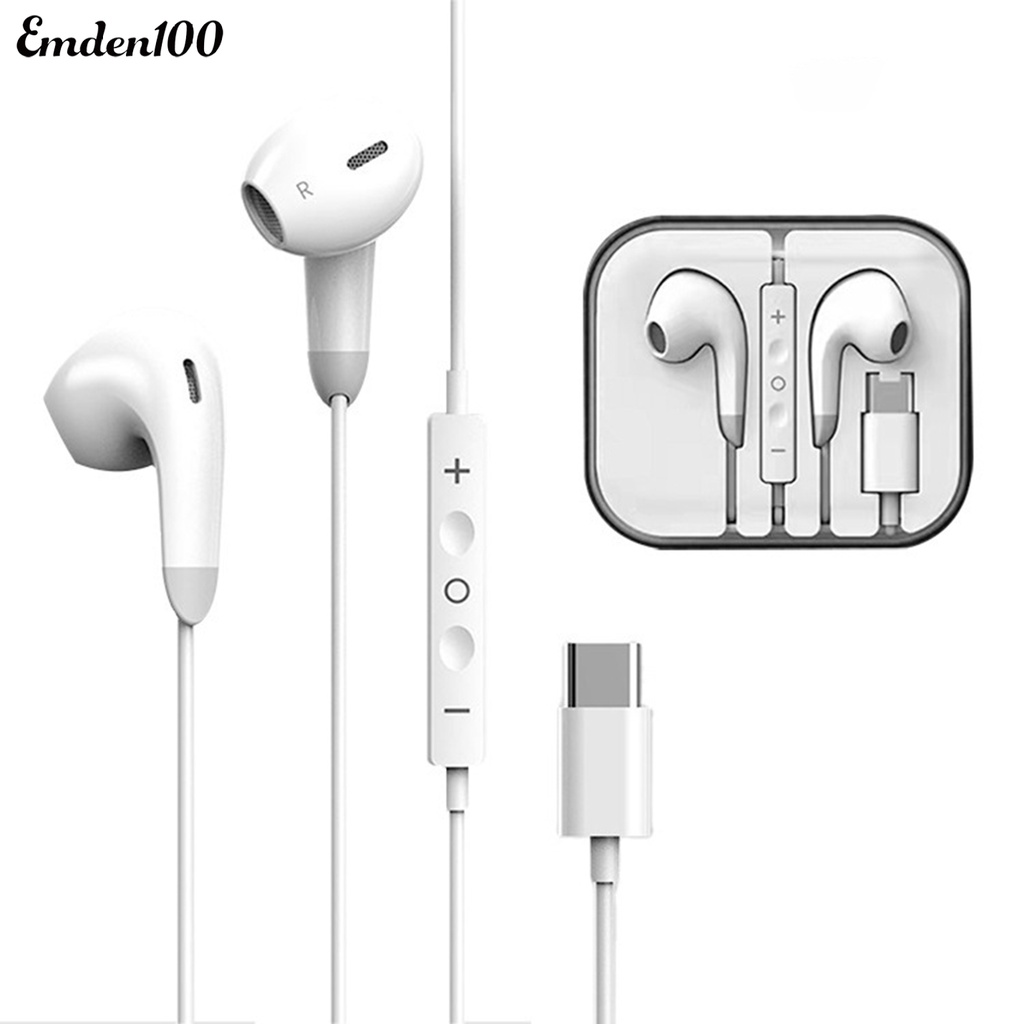 Tai Nghe Nhét Tai Có Dây Kỹ Thuật Số Loại C Kèm Mic Cho iOS Android Huawei