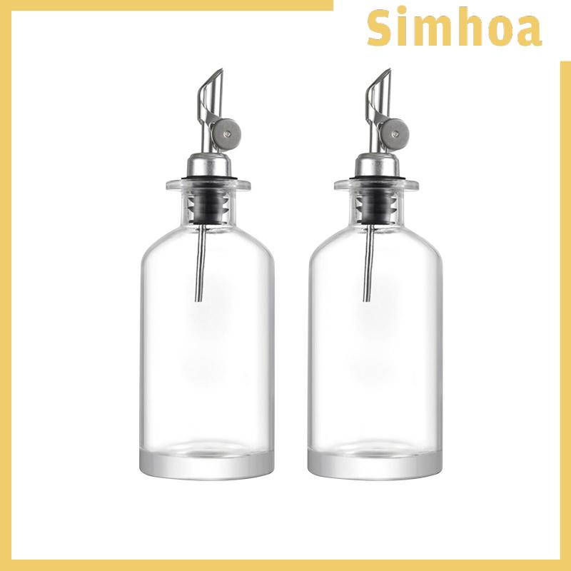 Bình Đựng Dầu Ăn / Nước Sốt Bằng Thủy Tinh Trong Suốt Kèm Giá Đỡ Tiện Dụng Cho Nhà Bếp