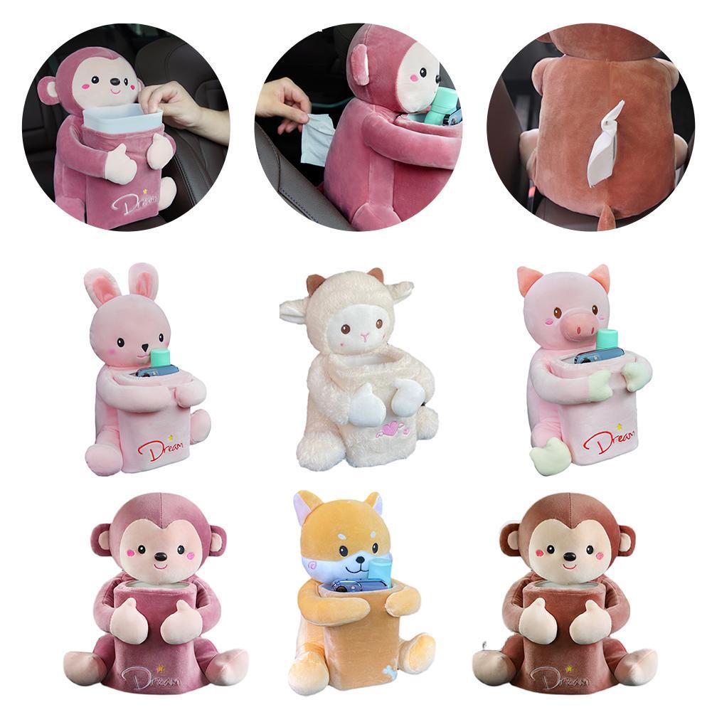 Hộp Đựng Khăn Giấy Đa Năng Hình Thú Hoạt Hình Trang Trí Xe Hơi