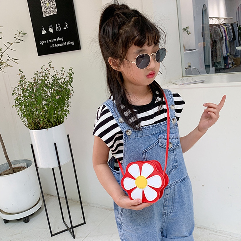 Túi Đeo Chéo Mini Trang Trí Hoa Dễ Thương Phong Cách Hàn Quốc Mẫu 2023 Dành Cho Bé Gái