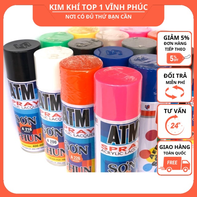 Sơn xịt  sơn xịt ATM cao cấp đủ màu