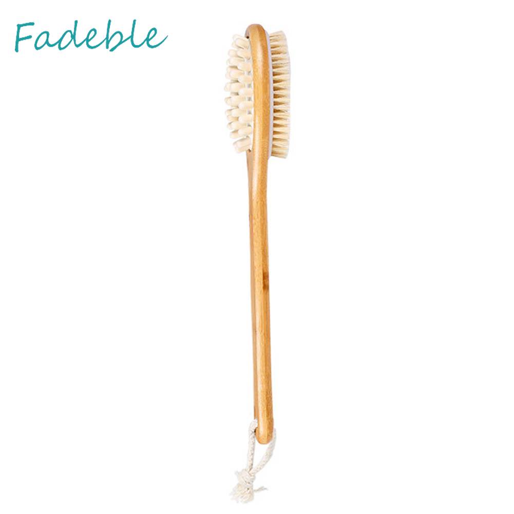 Bàn Chải Mát Xa Tẩy Tế Bào Chết Lưng Hai Mặt Bằng Gỗ Kèm Dây Thừng Cho SPA