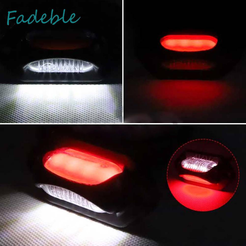 Đèn LED 8 Bóng 12V 24V Hai Màu Sắc Gắn Biển Số Xe Hơi