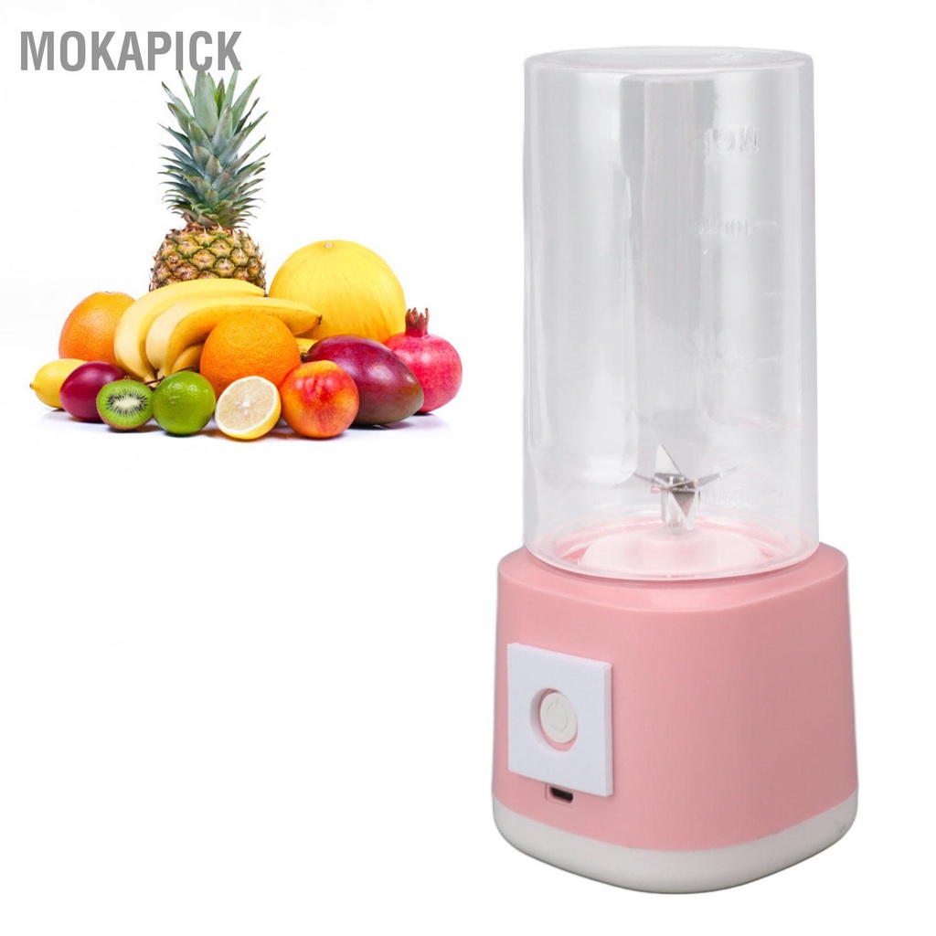 Mokapick Máy Ép Trái Cây Di Động Mini 6 Lưỡi Dao Sạc USB Nhỏ Điện Không Dây Cốc