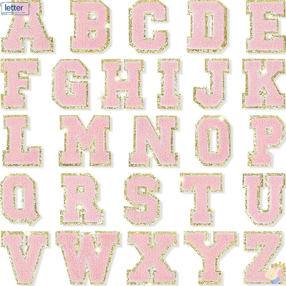 LET Miếng Vá Ủi Quần Áo / Ví Thêu Chữ Lấp Lánh 6cm